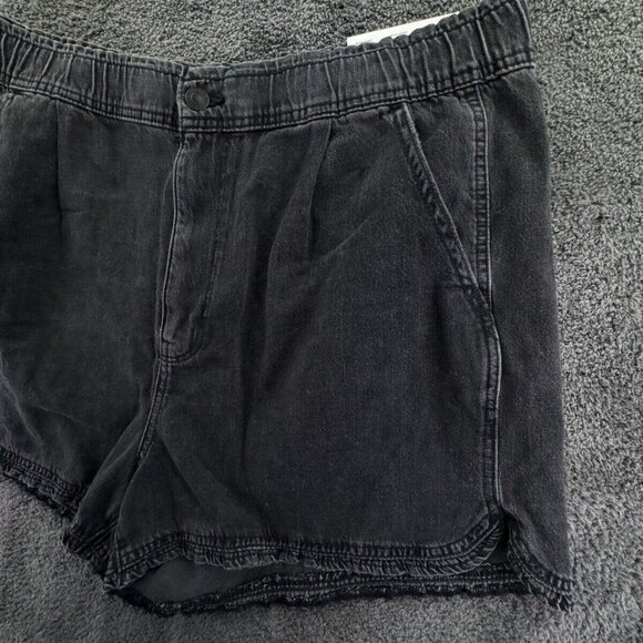 NWT American Eagle Dark Gray Shorts Elastic Waist Size 14 (32W) W/ Pockets - Picture 2 of 12